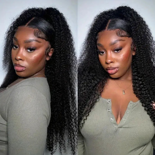 # 24-Inch Pre-Plucked HD Lace Front Kinky Curly Wig