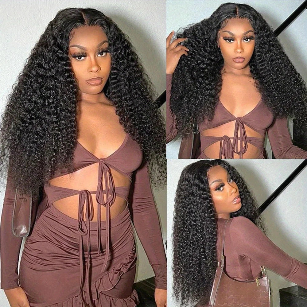# 24-Inch Pre-Plucked HD Lace Front Kinky Curly Wig