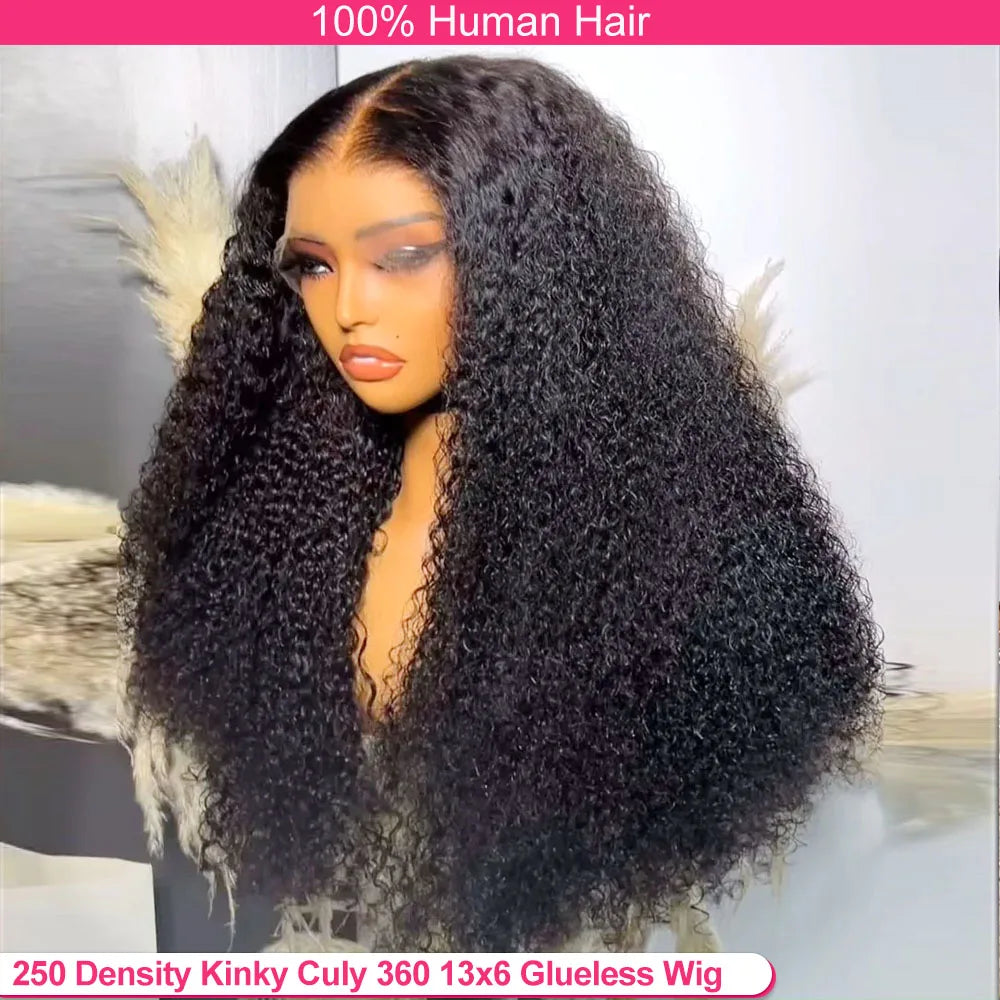 # 360 HD Lace Front Kinky Curly Human Hair Wig