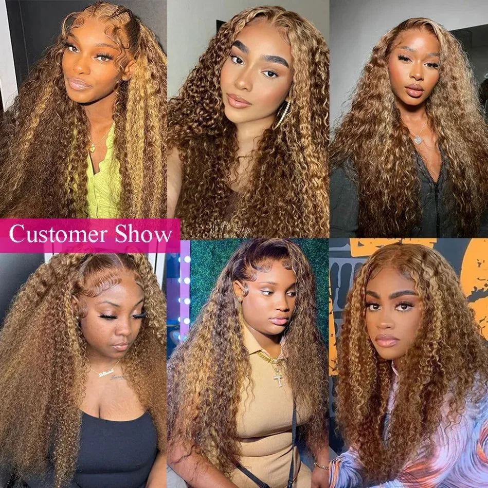 # Curly Deep Wave Brazilian HD Lace Front Wig