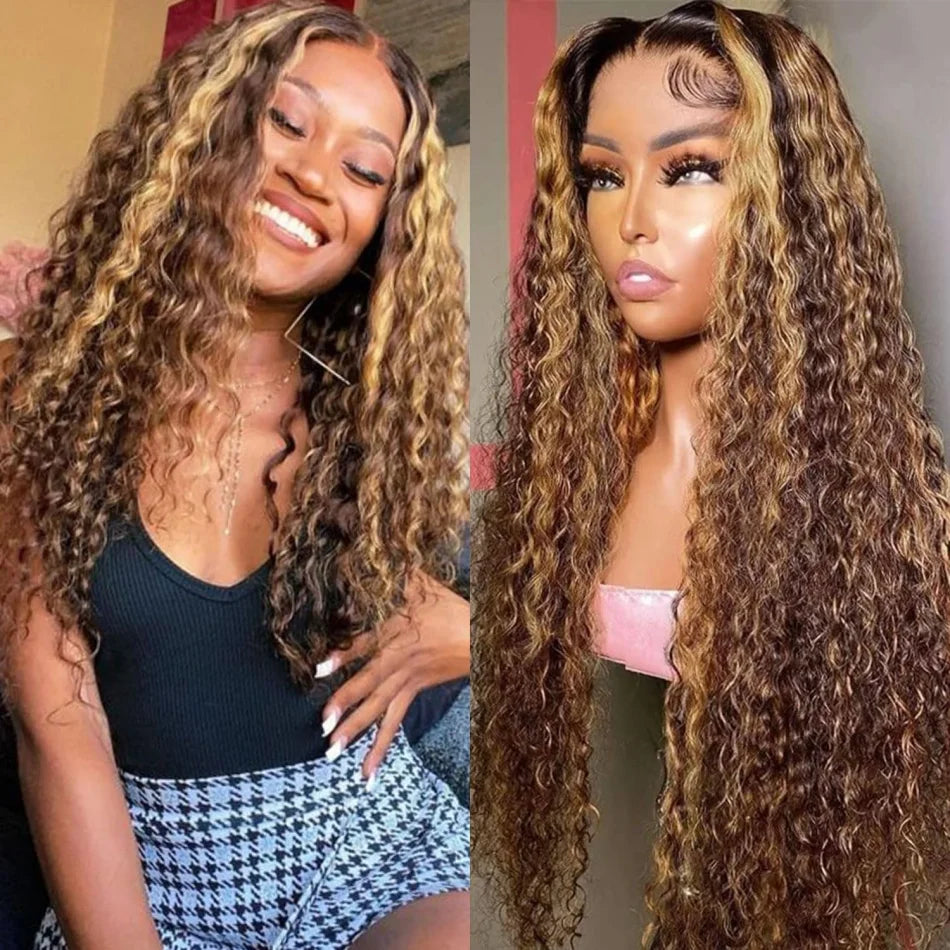 # Curly Deep Wave Brazilian HD Lace Front Wig