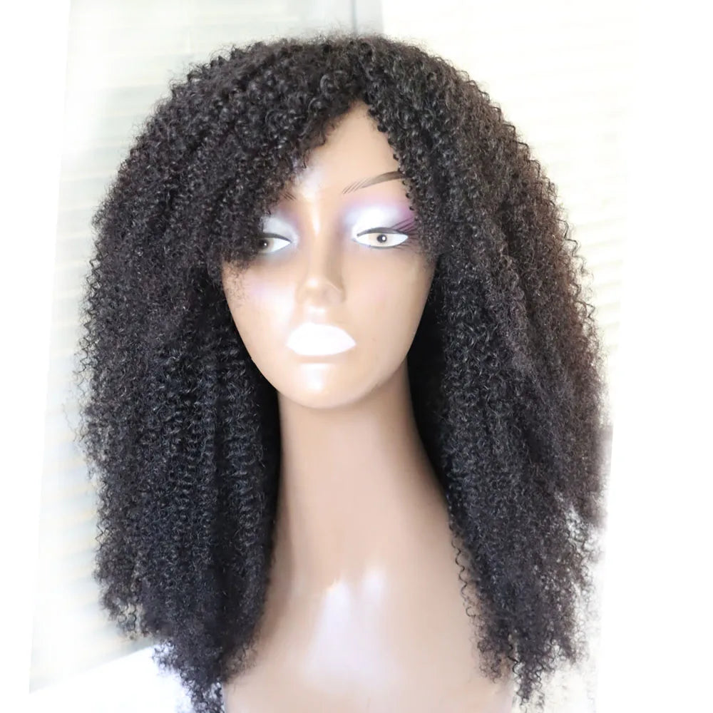 # Afro Kinky Curly Brazilian Human Hair Wig for Black Women