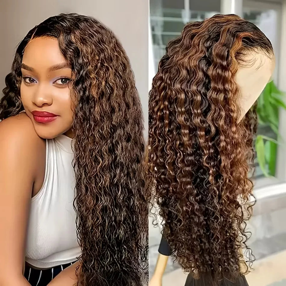 # Curly Deep Wave Brazilian HD Lace Front Wig
