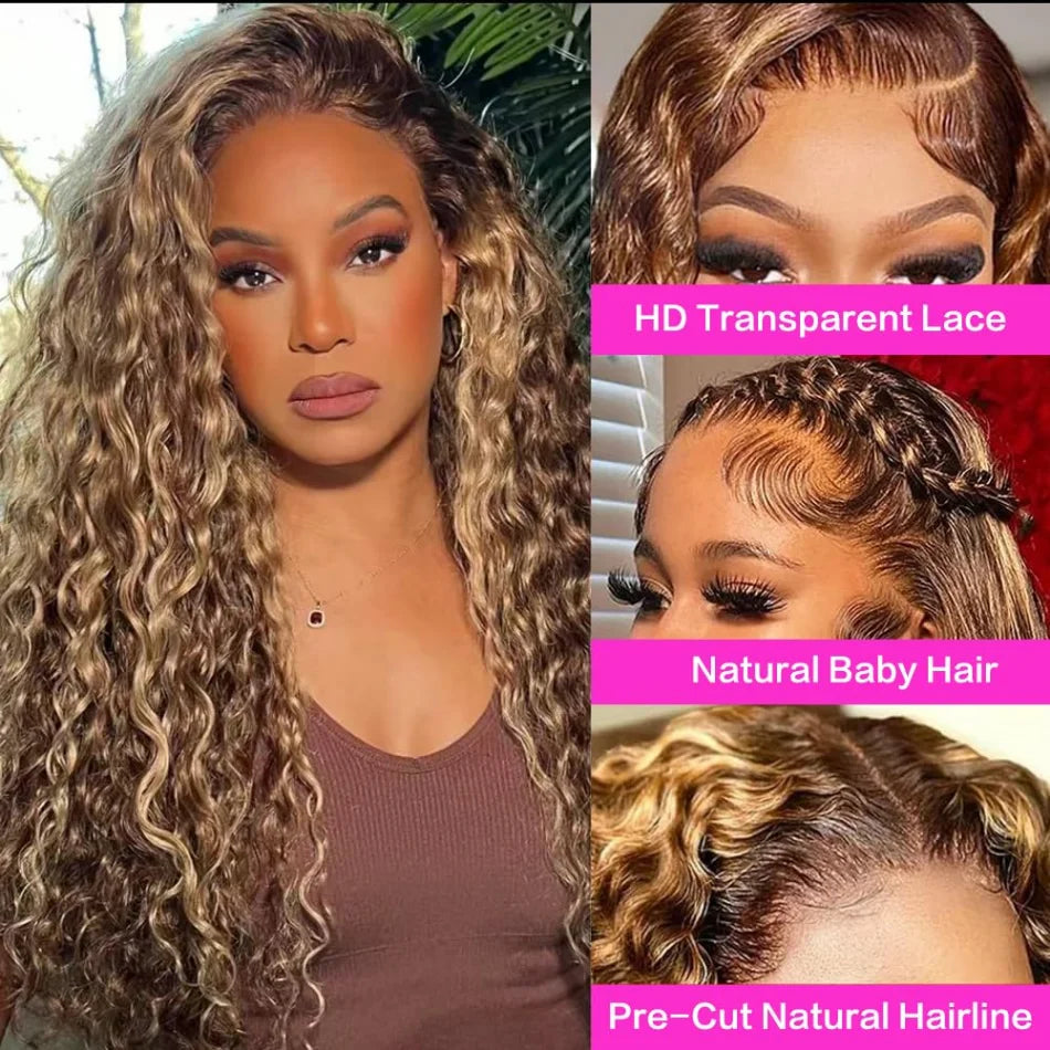 # Curly Deep Wave Brazilian HD Lace Front Wig