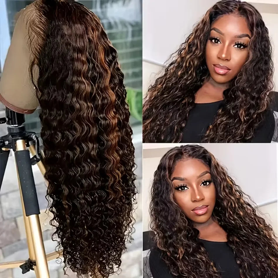 # Curly Deep Wave Brazilian HD Lace Front Wig