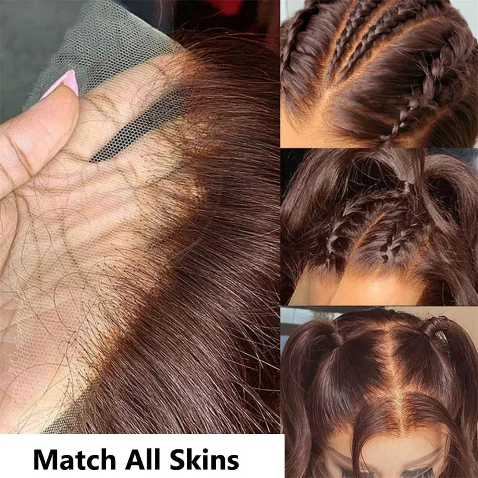 # Chocolate Brown Body Wave Lace Front Wig for Women