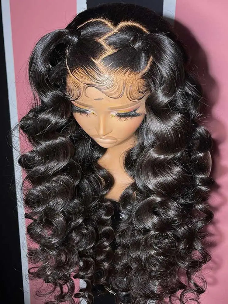 # 40" Deep Wave Glueless HD Lace Front Human Hair Wig