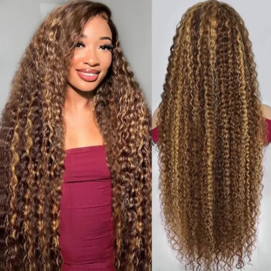 # Curly Deep Wave Brazilian HD Lace Front Wig