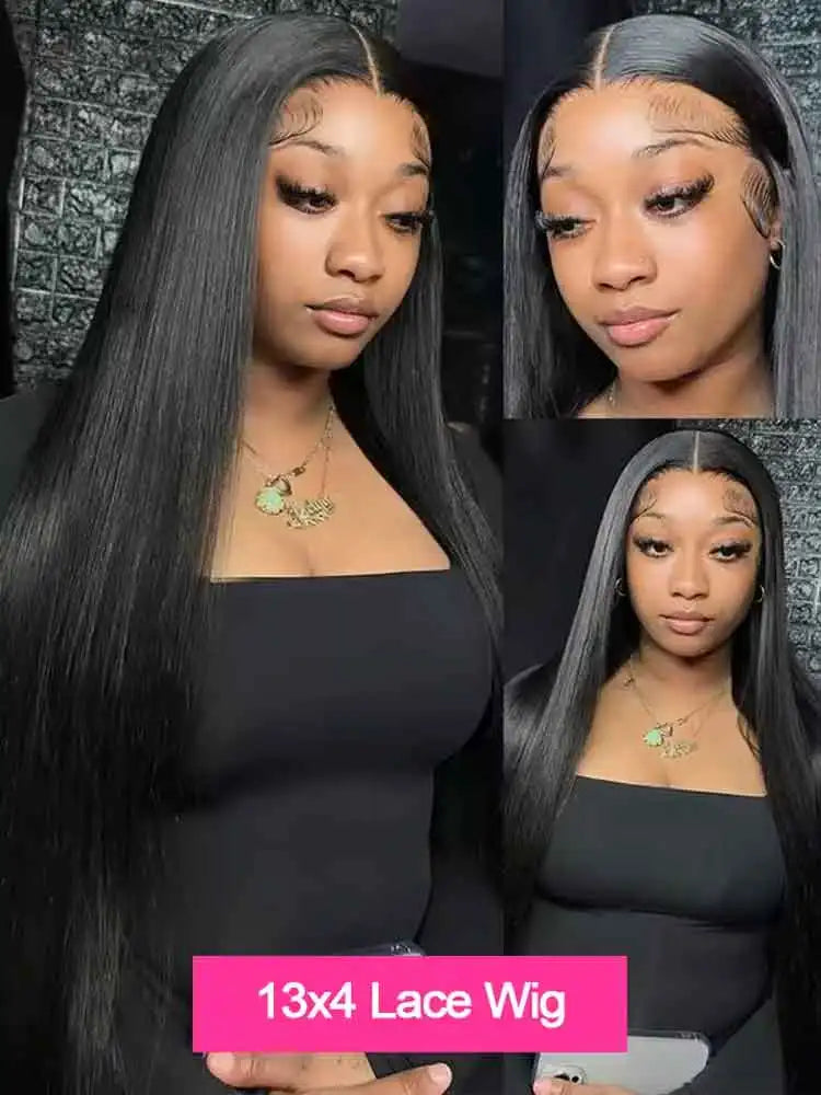 # 40-42 Inch Glueless HD Lace Straight Human Hair Wigs