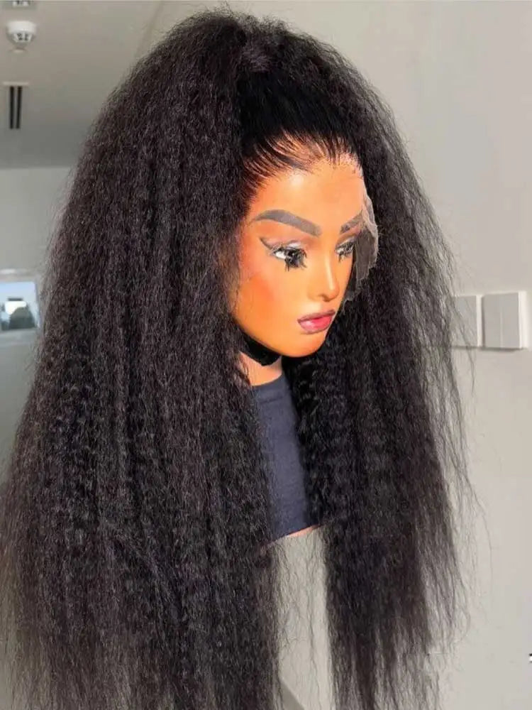 # 40-42 Inch Glueless HD Lace Kinky Straight Wig for Women